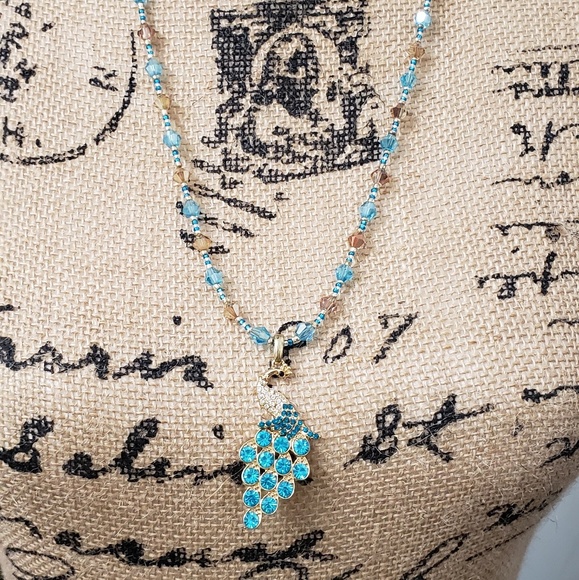 Handcrafted Jewelry - ❤5 for $25❤Crafted Beaded Peacock Necklace